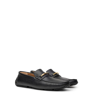 Bally Black Leather Moccassin
