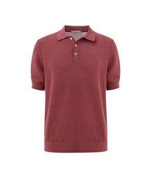 Gran Sasso Red Cotton Polo Shirt