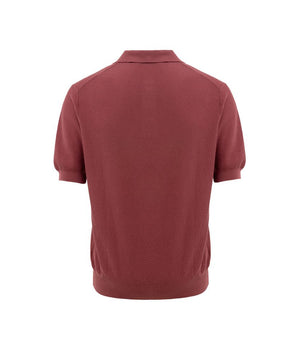 Gran Sasso Red Cotton Polo Shirt