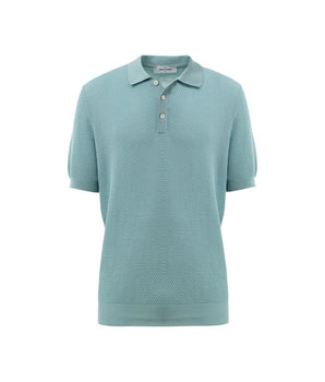 Gran Sasso Blue Cotton Polo Shirt