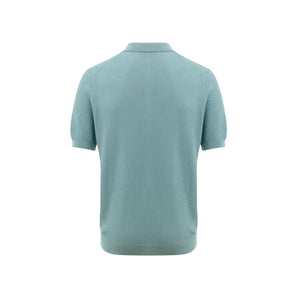 Gran Sasso Blue Cotton Polo Shirt