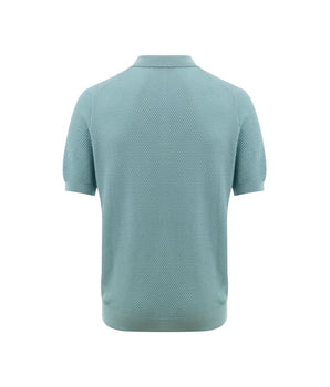 Gran Sasso Blue Cotton Polo Shirt
