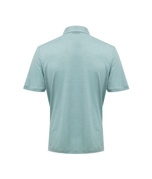 Gran Sasso Blue Linen Polo Shirt