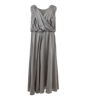 Lardini Gray Silk Casual Dress