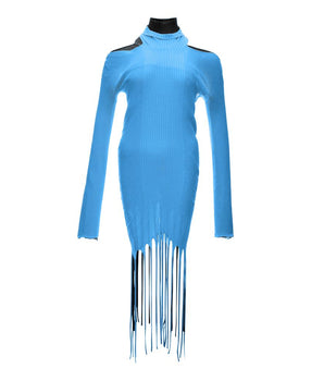 Bottega Veneta Blue Cotton Casual Dress