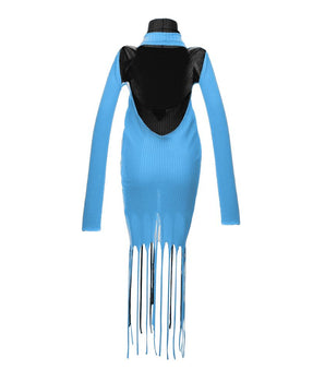 Bottega Veneta Blue Cotton Casual Dress