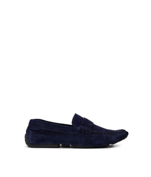 Bally Blue Leather Moccassin