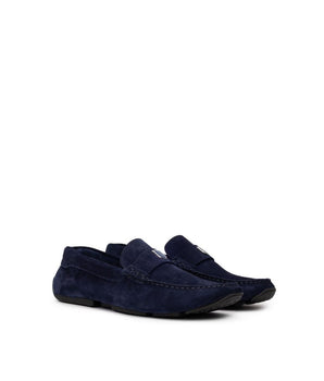 Bally Blue Leather Moccassin