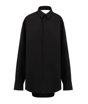 Balenciaga Black Cotton Long Dress