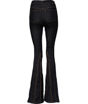 Dolce & Gabbana Black Cotton Mid Waist Bootcut Denim Jeans