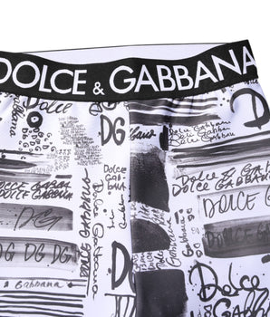 Dolce & Gabbana White Graphic HighWaist Skinny Leggings Pants