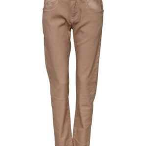 Dolce & Gabbana Brown Cotton Boyfriend Denim Trousers Jeans