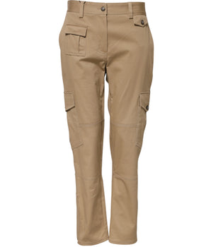 Dolce & Gabbana Beige Mid Waist Cargo Tapered Pants