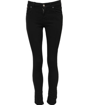 Dolce & Gabbana Black Cotton Skinny Mid Waist Denim Jeans