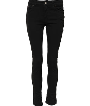 Dolce & Gabbana Black Cotton Skinny Mid Waist Denim Jeans