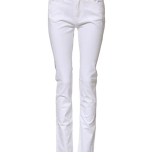 Dolce & Gabbana White GRACE Mid Waisted Skinny Denim Jeans