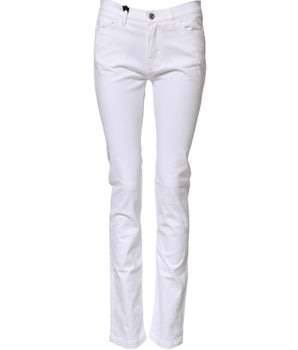 Dolce & Gabbana White GRACE Mid Waisted Skinny Denim Jeans