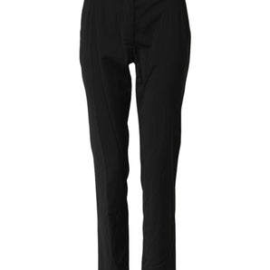 Dolce & Gabbana Black STAFF Mid Waist Tapered Pants