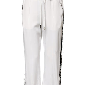 Dolce & Gabbana White Viscose Jogger Sweatpants Pants