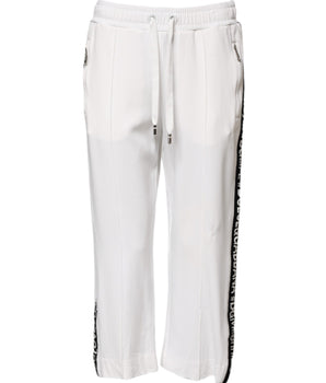 Dolce & Gabbana White Viscose Jogger Sweatpants Pants