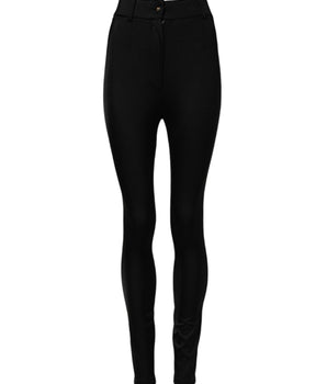 Dolce & Gabbana Black High Waisted Skinny Leggings Pants