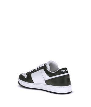 Prada Black Calf Leather Bos Taurus Low Top Sneakers