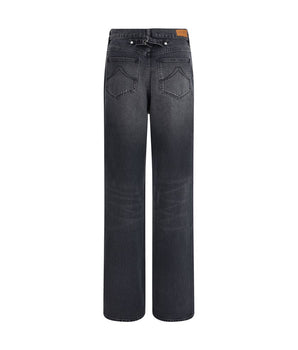 Kenzo Black Cotton Straight-Leg Jeans