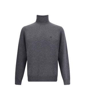Etro Gray Wool Turtleneck