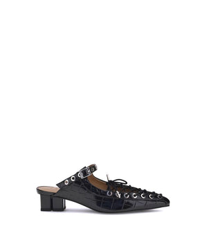 Ganni Black Polyethylene Mules