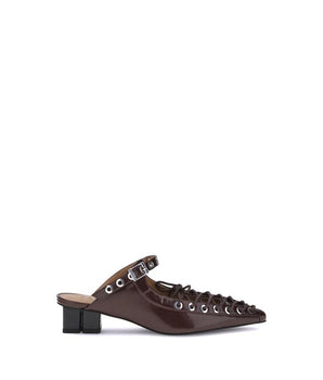 Ganni Brown Polyethylene Mules