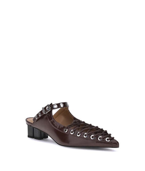 Ganni Brown Polyethylene Mules