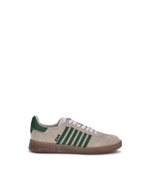 Dsquared² Green Calf Leather Bos Taurus Low Top Sneakers