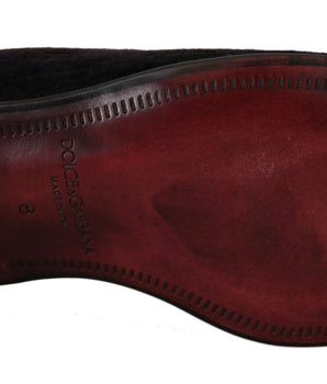 Dolce & Gabbana Elegant Black Loafers with Gold Crown Embroidery Dolce & Gabbana 