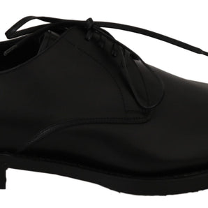 Dolce & Gabbana Elegant Black Leather Derby Dress Shoes Dolce & Gabbana 