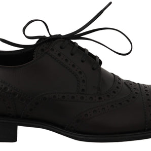 Dolce & Gabbana Elegant Bordeaux Wingtip Derby Dress Shoes Dolce & Gabbana 