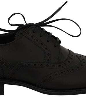 Dolce & Gabbana Elegant Bordeaux Wingtip Derby Dress Shoes Dolce & Gabbana 