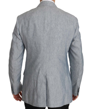 Dolce & Gabbana Elegant Light Blue Double Breasted Blazer Dolce & Gabbana 