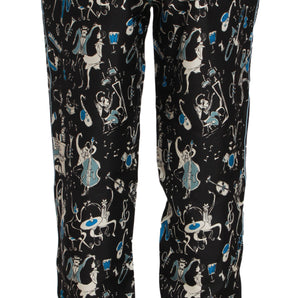 Dolce &amp; Gabbana Elegant Silk Lounge Pants with Unique Print