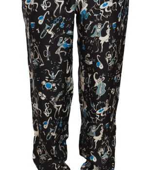 Dolce & Gabbana Elegant Silk Lounge Pants with Unique Print Dolce & Gabbana 