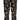 Dolce &amp; Gabbana Elegante pantalón lounge de seda negro con estampado rojo