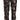 Dolce &amp; Gabbana Elegante pantalón lounge de seda negro con estampado rojo