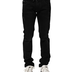 Dolce & Gabbana Black Cotton Skinny Denim Jeans