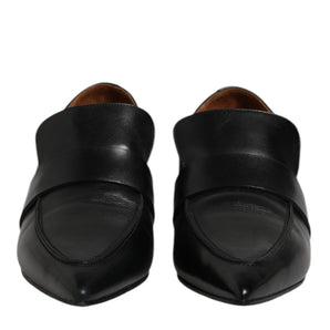 Marsell Black Soft Leather Loafer Pointed Toe Slip On Shoes