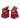 Prosperine Red Gold Studded Pointed Toe Ballet Flats Shoes