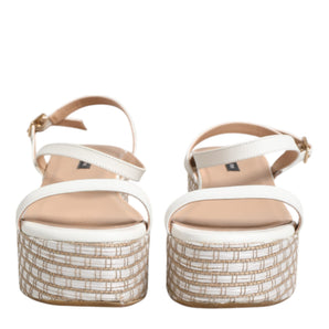 Patrizia Pepe White Espadrilles Ankle Strap Sandals Shoes
