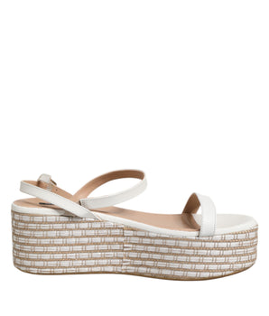 Patrizia Pepe White Espadrilles Ankle Strap Sandals Shoes
