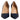 Sergio Rossi Blue Leather Pointed Toe Block Heels Shoes