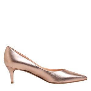 Prosperine Pink Leather Pumps Stiletto Heels Slip On Shoes