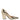 Sergio Rossi Gold Leather Pointed Toe Block Heels Shoes
