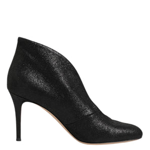 Gianvito Rossi Metallic Black Pump Stiletto Heels Shoes